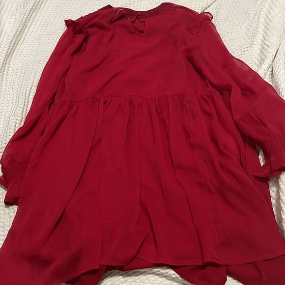 EUC- ASOS - 8. Red Sheer Mini Dress - Picture 2 of 8